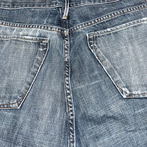 EARNEST SEWN Brinklsy Asymmetrical Crossover Blue Denim Mini Skirt - EUC - 26 - Picture 5 of 8